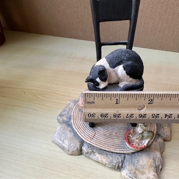Lowell Davis Schmid signed Scotland Cat in Rocking Chair Figurine & Mice 1983 - Picture 12 of 13